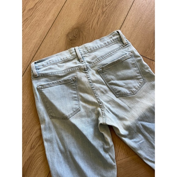 FRAME Denim Skinny de Jeanne Crop Jeans Size 25 Light Wash Distressed Frayed Hem - Picture 7 of 7